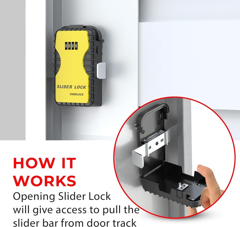Yardlock Keyless Garage Door Slider Lock – Secure Garage Door Deadlock – Residential or Commercial​ (1 Pack) - Image 3